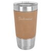 20 oz. Stainless Steel Leatherette Tumbler w/Clear Lid Thumbnail